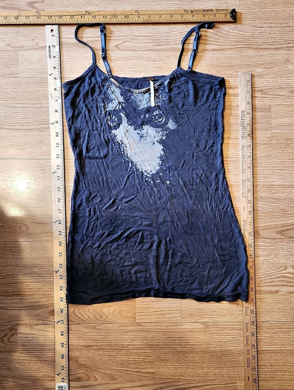Free People Like My Wheels Boxy Tank Blue Size Medium